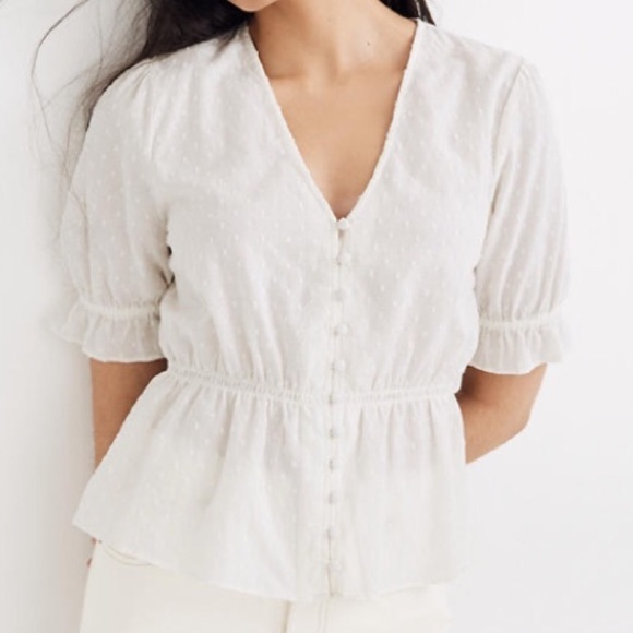 Madewell Tops - Madewell | Textured Peplum Top